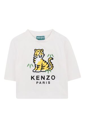 tshirt in cotone bianco KENZO KIDS | K61501117